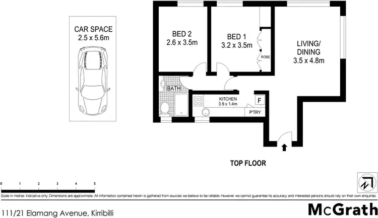 Floorplan of Homely apartment listing, 111/21 Elamang Avenue, Kirribilli NSW 2061