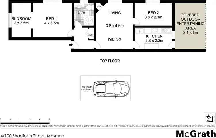 Floorplan of Homely apartment listing, 4/100 Shadforth Street, Mosman NSW 2088