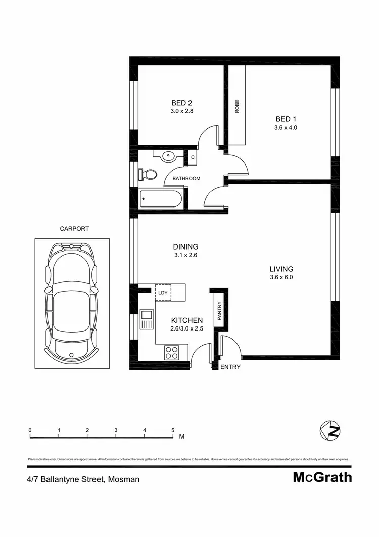 Floorplan of Homely apartment listing, 4/7 Ballantyne Street, Mosman NSW 2088