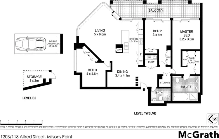 Floorplan of Homely apartment listing, 1203/118 Alfred Street, Milsons Point NSW 2061