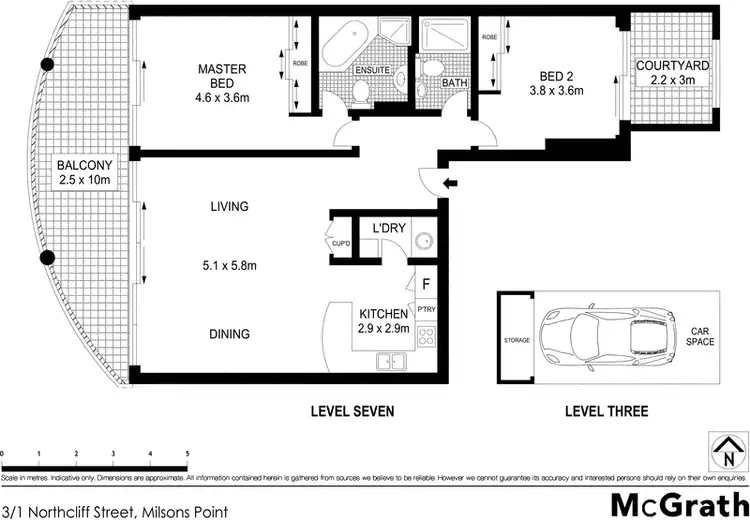Floorplan of Homely apartment listing, 3/1 Northcliff Street, Milsons Point NSW 2061