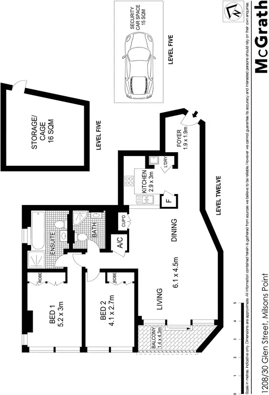 Floorplan of Homely apartment listing, 1208/30 Glen Street, Milsons Point NSW 2061