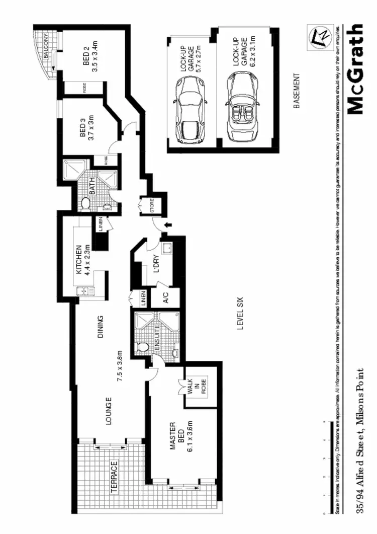 Floorplan of Homely apartment listing, 35/94 Alfred Street, Milsons Point NSW 2061