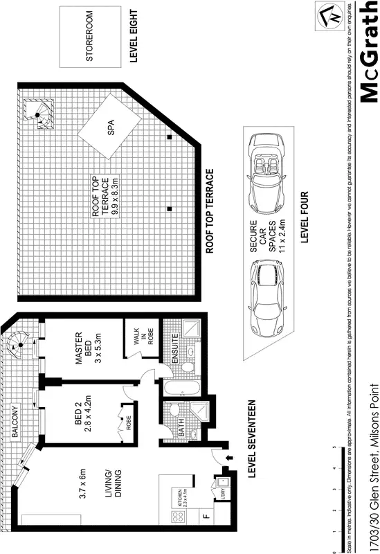 Floorplan of Homely apartment listing, 1703/30 Glen Street, Milsons Point NSW 2061