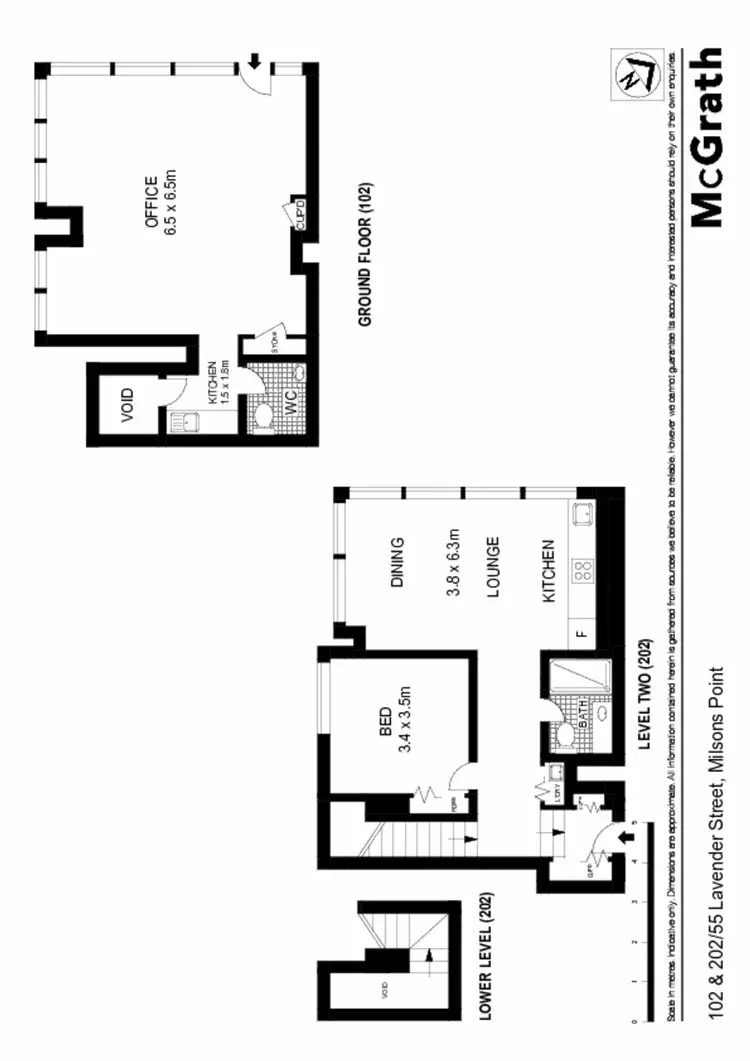 Floorplan of Homely apartment listing, 102 AND 202/55 Lavender Street, Milsons Point NSW 2061