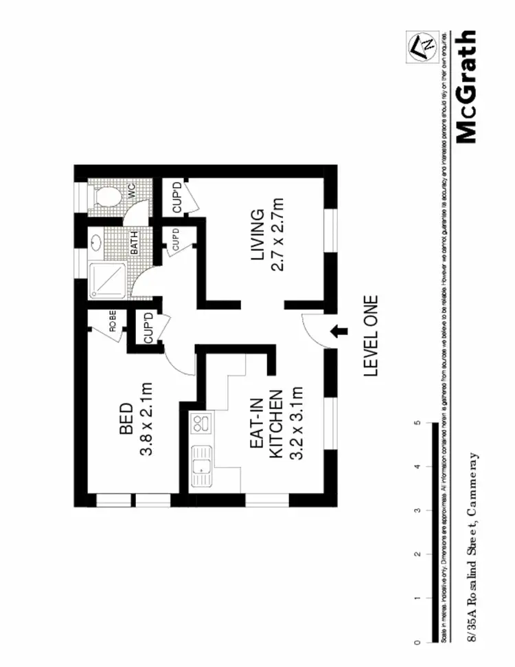 Floorplan of Homely apartment listing, 8/35A Rosalind Street, Cammeray NSW 2062