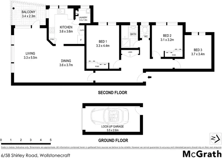 Floorplan of Homely apartment listing, 6/58 Shirley Road, Wollstonecraft NSW 2065