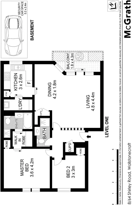 Floorplan of Homely apartment listing, 8/64 Shirley Road, Wollstonecraft NSW 2065