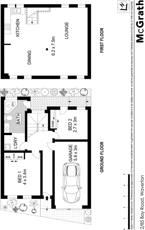 Floorplan of Homely townhouse listing, 2/85 Bay Road, Waverton NSW 2060