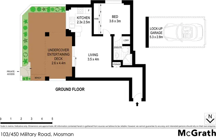 Floorplan of Homely apartment listing, 103/450 Military Road, Mosman NSW 2088