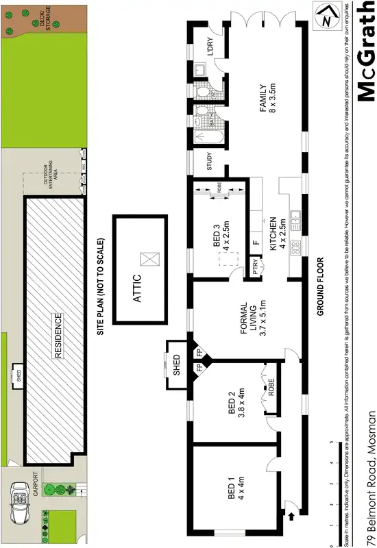 Floorplan of Homely house listing, 79 Belmont Road, Mosman NSW 2088