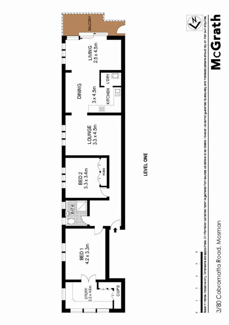 Floorplan of Homely apartment listing, 3/80 Cabramatta Road, Mosman NSW 2088