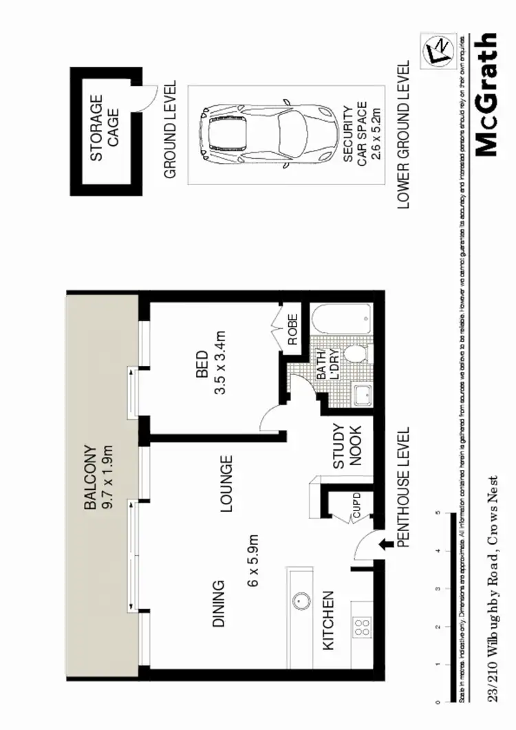 Floorplan of Homely apartment listing, P3/210 Willoughby Road, Crows Nest NSW 2065