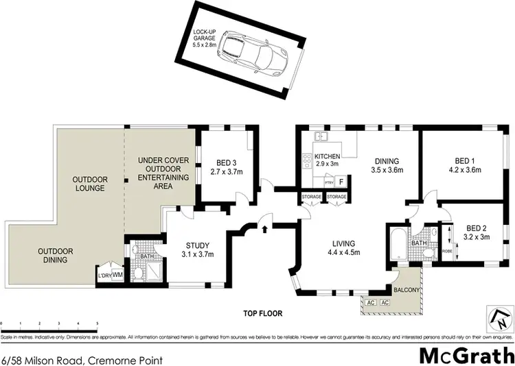 Floorplan of Homely apartment listing, 6/58 Milson Road, Cremorne Point NSW 2090