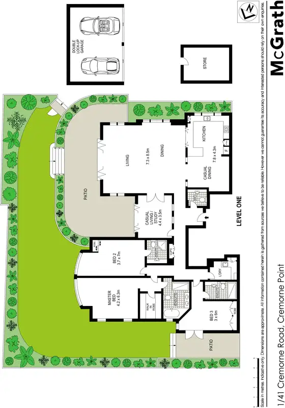 Floorplan of Homely apartment listing, 1/41 Cremorne Road, Cremorne Point NSW 2090