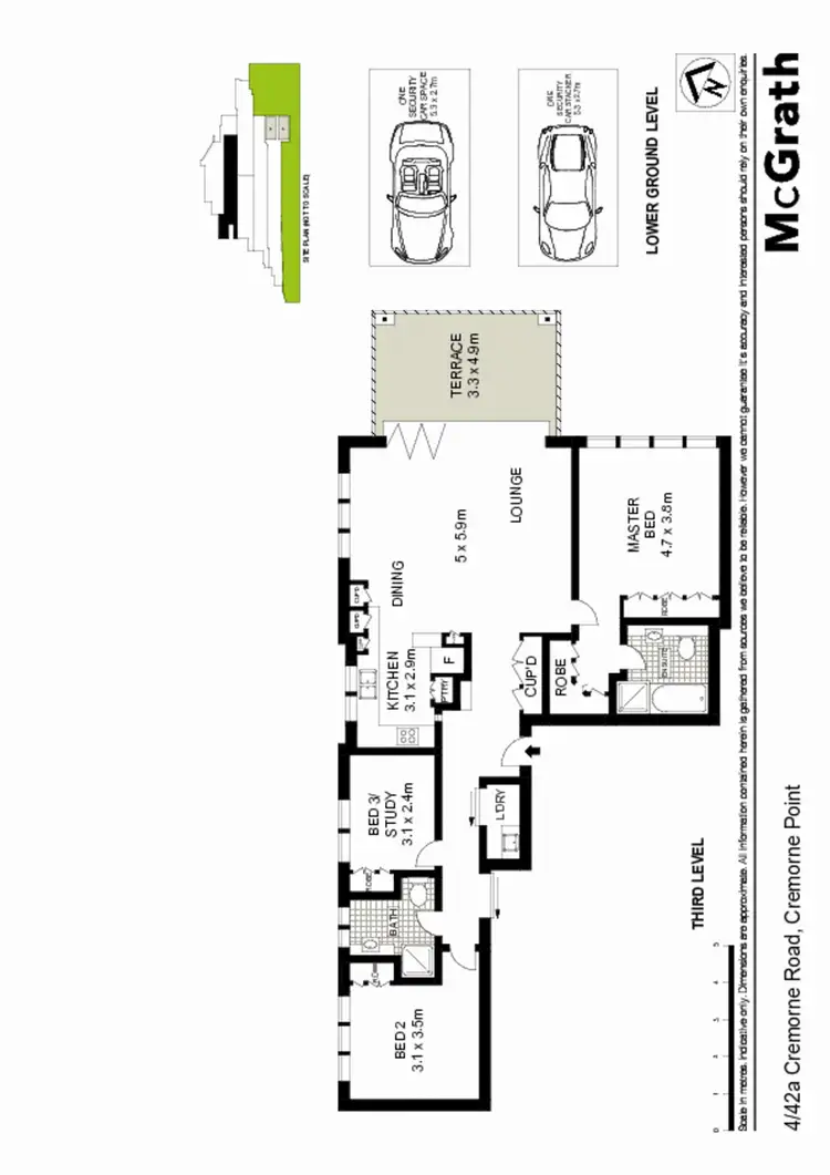 Floorplan of Homely apartment listing, 4/42A Cremorne Road, Cremorne Point NSW 2090
