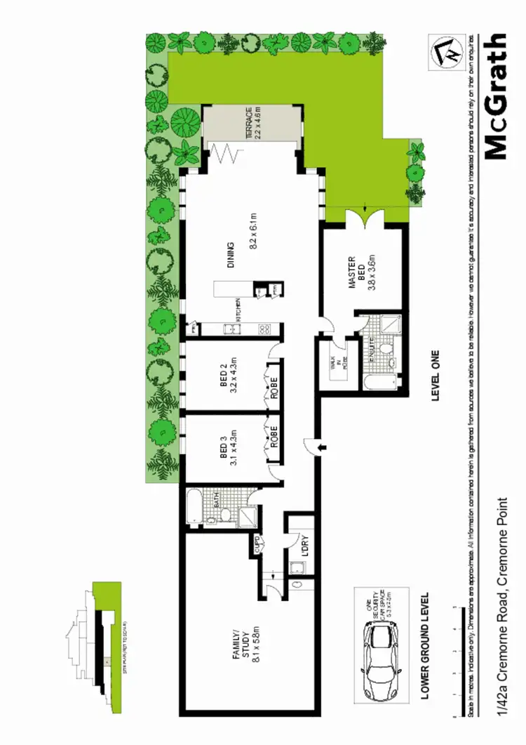 Floorplan of Homely apartment listing, 1/42a Cremorne Road, Cremorne Point NSW 2090