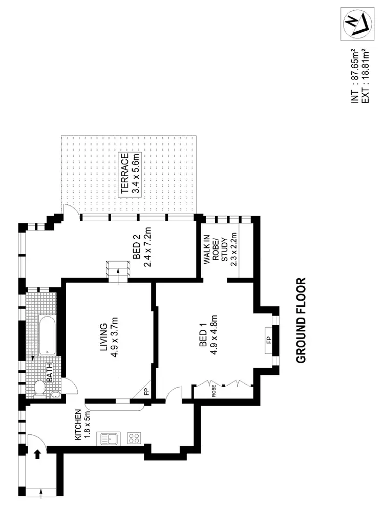 Floorplan of Homely apartment listing, 5/102 Cremorne Road, Cremorne Point NSW 2090