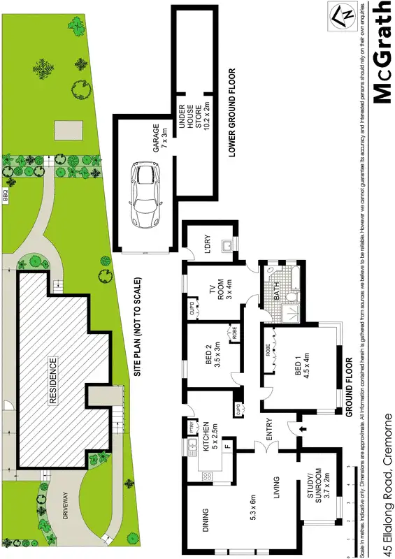 Floorplan of Homely house listing, 45 Ellalong Road, Cremorne NSW 2090