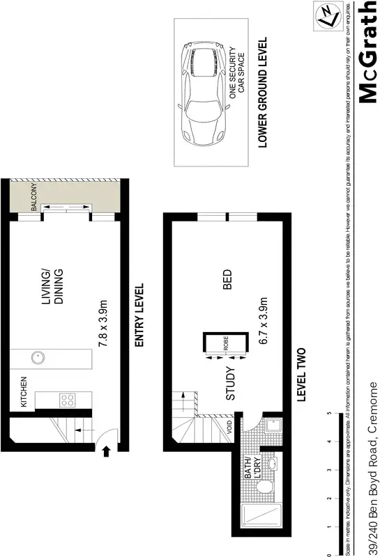 Floorplan of Homely apartment listing, 39/240 Ben Boyd Road, Cremorne NSW 2090