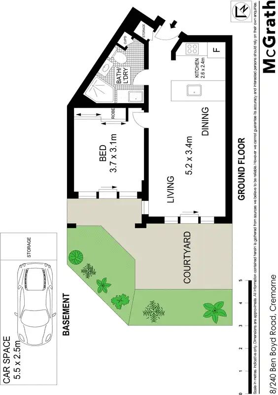 Floorplan of Homely apartment listing, 8/240 Ben Boyd Road, Cremorne NSW 2090