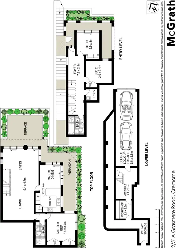Floorplan of Homely apartment listing, 2/51A Grasmere Road, Cremorne NSW 2090