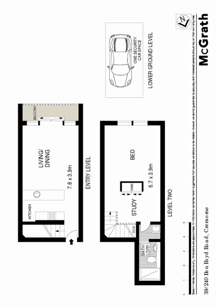 Floorplan of Homely apartment listing, 39/240 Ben Boyd Road, Cremorne NSW 2090