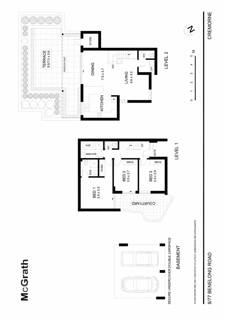 Floorplan of Homely townhouse listing, 8/77 Benelong Road, Cremorne NSW 2090