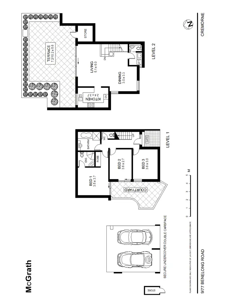 Floorplan of Homely townhouse listing, 9/77 Benelong Road, Cremorne NSW 2090