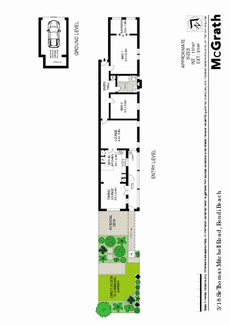 Floorplan of Homely apartment listing, 3/18 Sir Thomas Mitchell Road, Bondi Beach NSW 2026