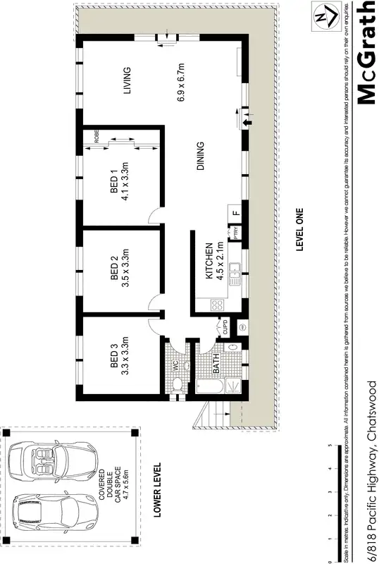 Floorplan of Homely apartment listing, 6/818 Pacific Highway, Chatswood NSW 2067