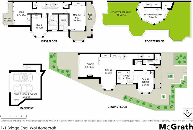 Floorplan of Homely townhouse listing, 1/1 Bridge End, Wollstonecraft NSW 2065