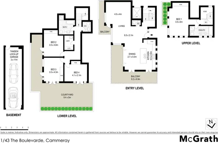 Floorplan of Homely apartment listing, 1/43 The Boulevarde, Cammeray NSW 2062