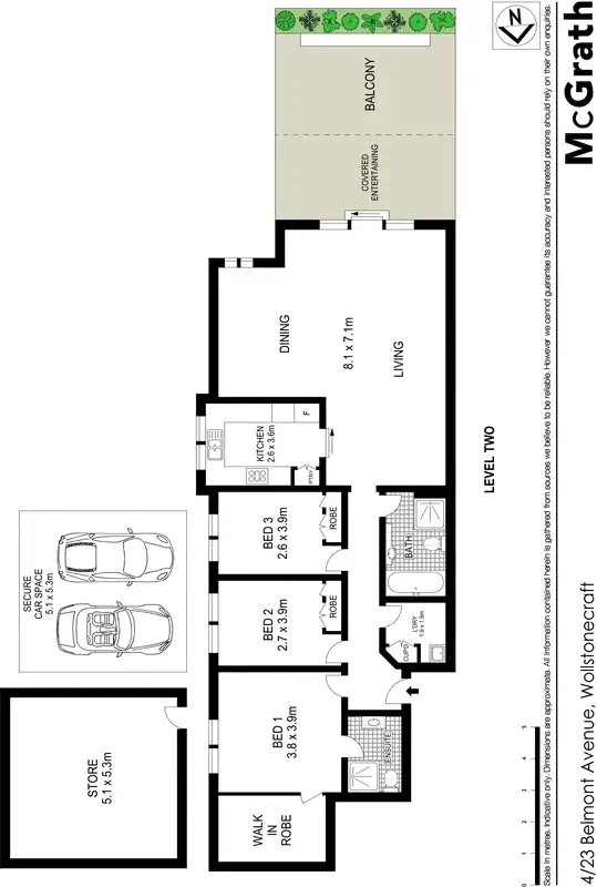 Floorplan of Homely apartment listing, 4/23 Belmont Avenue, Wollstonecraft NSW 2065