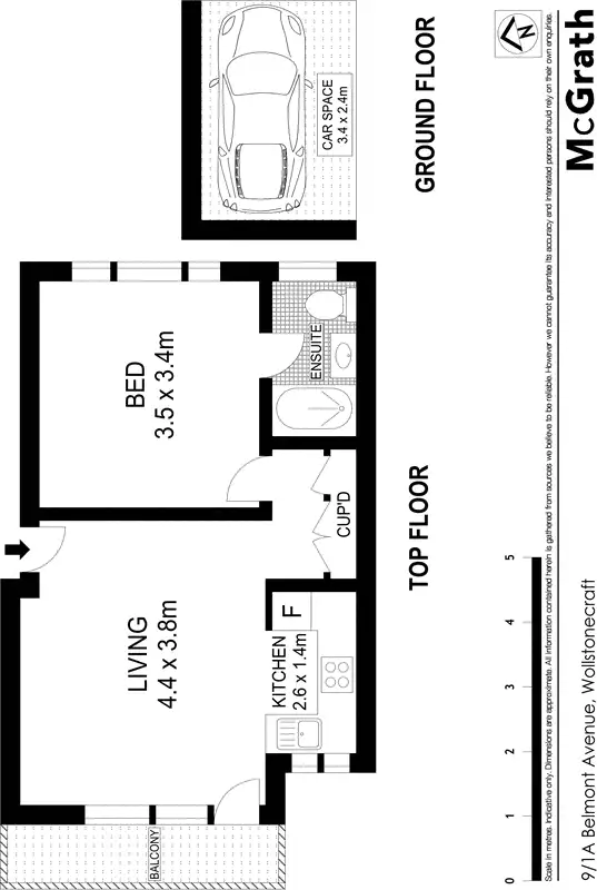Floorplan of Homely apartment listing, 9/1A Belmont Avenue, Wollstonecraft NSW 2065