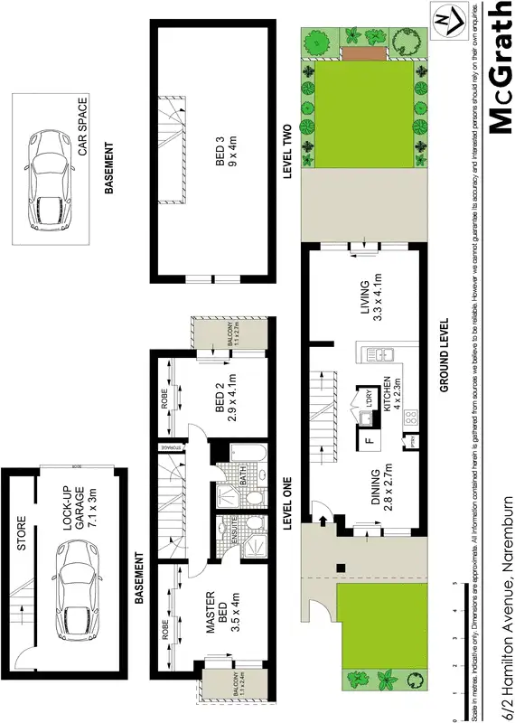 Floorplan of Homely townhouse listing, 6/2 Hamilton Avenue, Naremburn NSW 2065