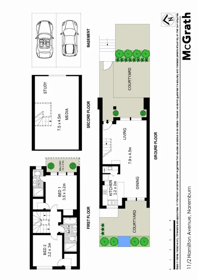 Floorplan of Homely townhouse listing, 11/2 Hamilton Avenue, Naremburn NSW 2065