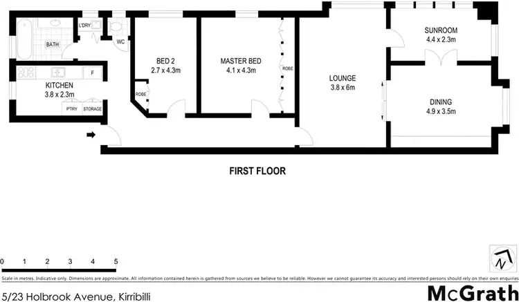 Floorplan of Homely apartment listing, 5/23 Holbrook Avenue, Kirribilli NSW 2061