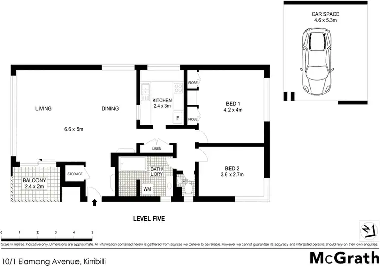 Floorplan of Homely apartment listing, 10/1 Elamang Avenue, Kirribilli NSW 2061