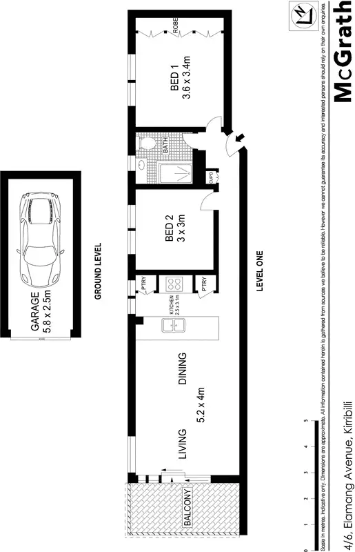 Floorplan of Homely apartment listing, 4/6 Elamang Avenue, Kirribilli NSW 2061
