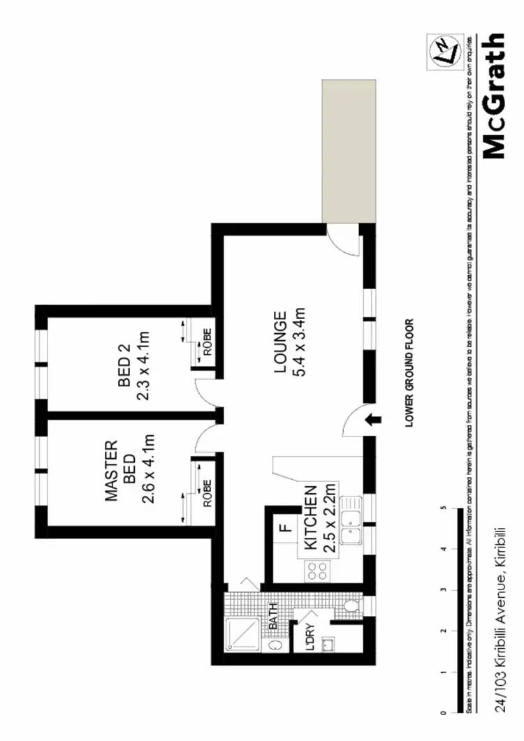Floorplan of Homely apartment listing, 24/103 Kirribilli Avenue, Kirribilli NSW 2061
