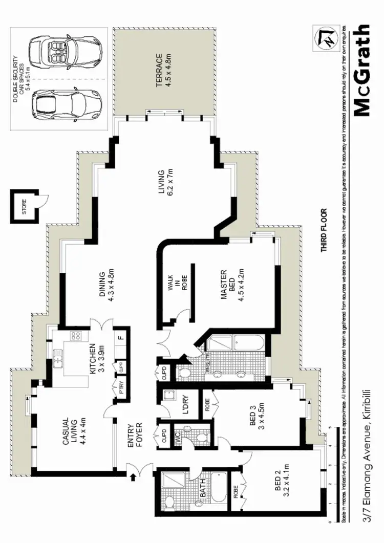 Floorplan of Homely apartment listing, 3/7 Elamang Avenue, Kirribilli NSW 2061