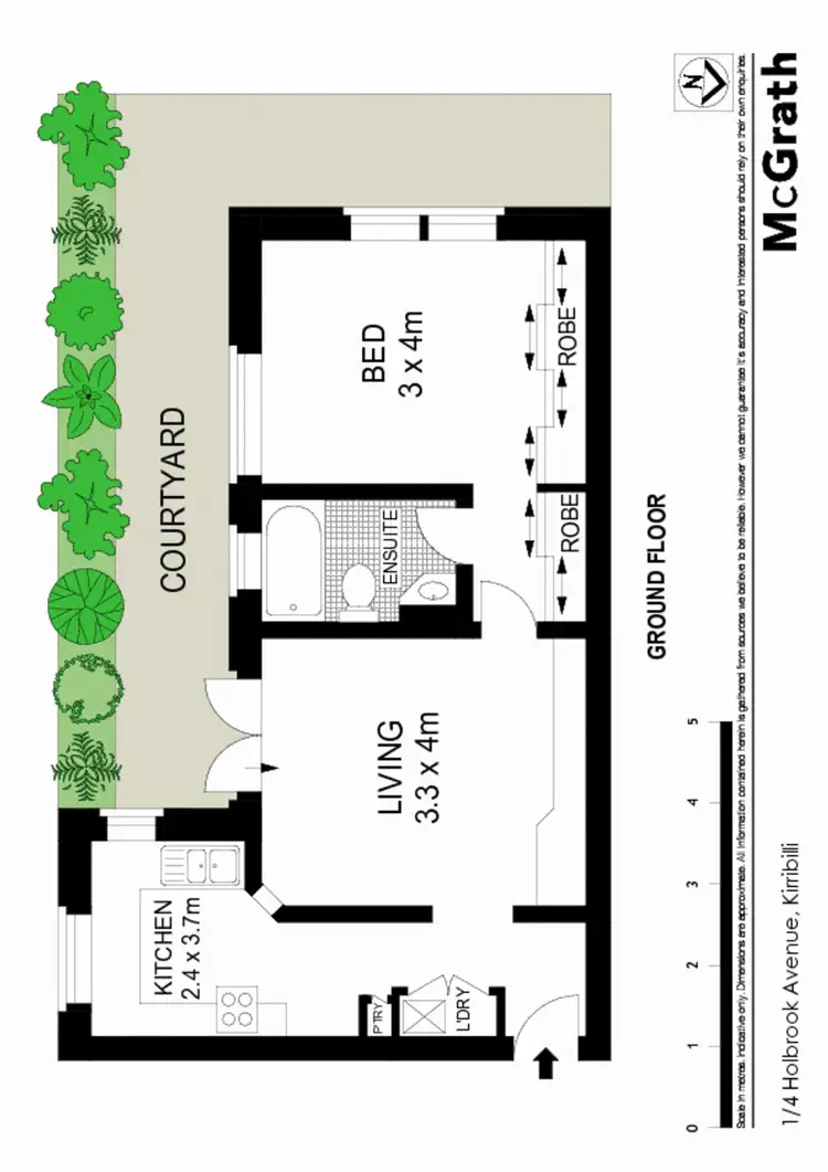 Floorplan of Homely apartment listing, 1/4 Holbrook Avenue, Kirribilli NSW 2061