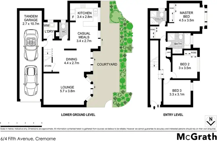 Floorplan of Homely townhouse listing, 6/4 Fifth Avenue, Cremorne NSW 2090