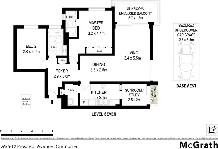 Floorplan of Homely apartment listing, 26/6 Prospect Avenue, Cremorne NSW 2090