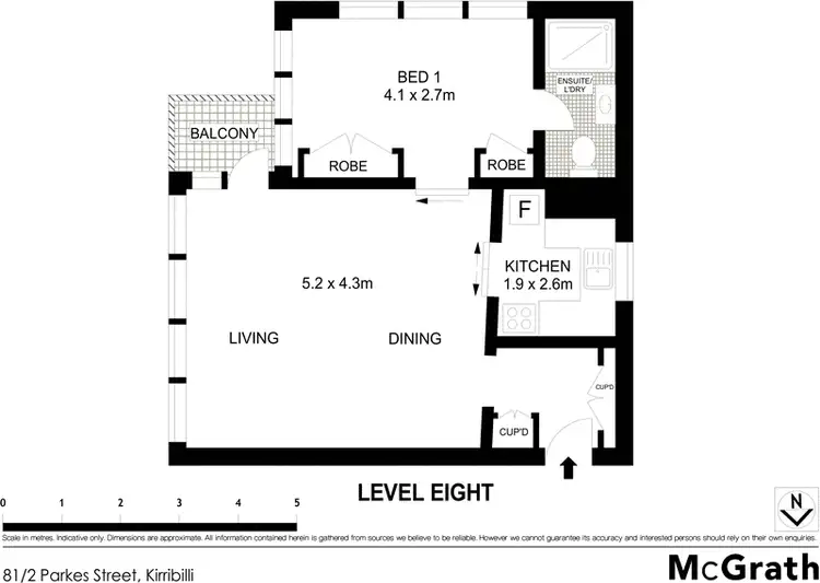Floorplan of Homely apartment listing, 81/2 Parkes Street, Kirribilli NSW 2061