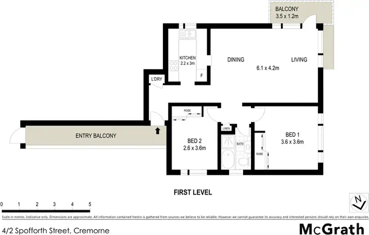 Floorplan of Homely apartment listing, 4/2 Spofforth Street, Cremorne NSW 2090