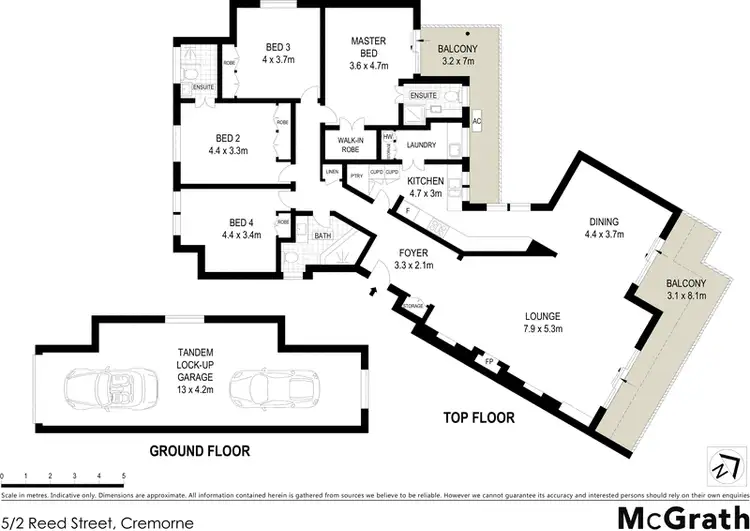 Floorplan of Homely apartment listing, 5/2 Reed Street, Cremorne NSW 2090