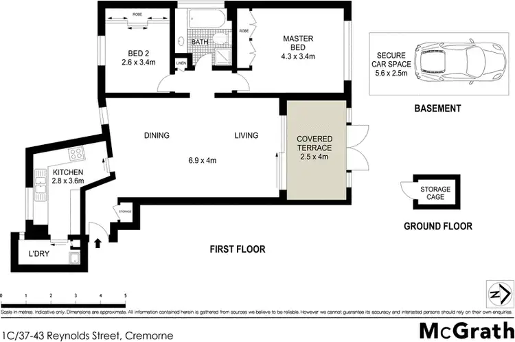 Floorplan of Homely apartment listing, 1C/37 Reynolds Street, Cremorne NSW 2090