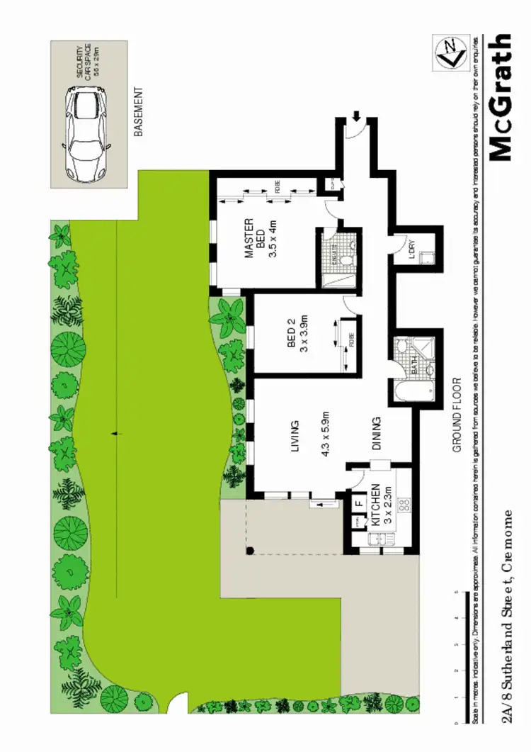 Floorplan of Homely apartment listing, 2A/8 Sutherland Street, Cremorne NSW 2090